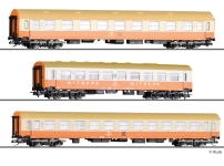 Tillig 70064 - H0 - 3-tlg. Set Personenwagen Städteexpress, DR, Ep. IV - Set 3